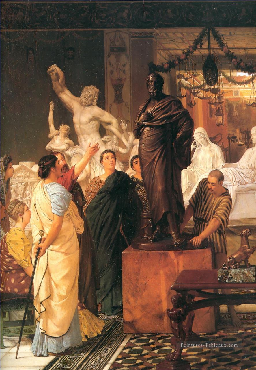Une sculpture galerie romantique Sir Lawrence Alma Tadema Peintures à l'huile